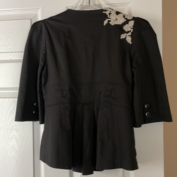 Elevenses from Anthropologie Suit Jacket 3/4 Sleeve Cropped Sleeve - Picture 4 of 5